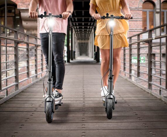 Permanent Built-In Front and Rear LED Light with reflectors